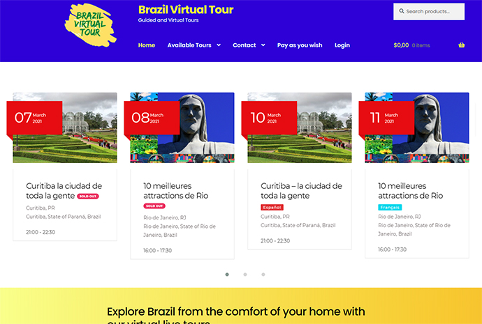 Brazil Virtual Tour Website